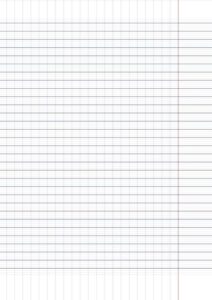 ورقة بيضاء للكتابة بهامش خط احمر على اليمين